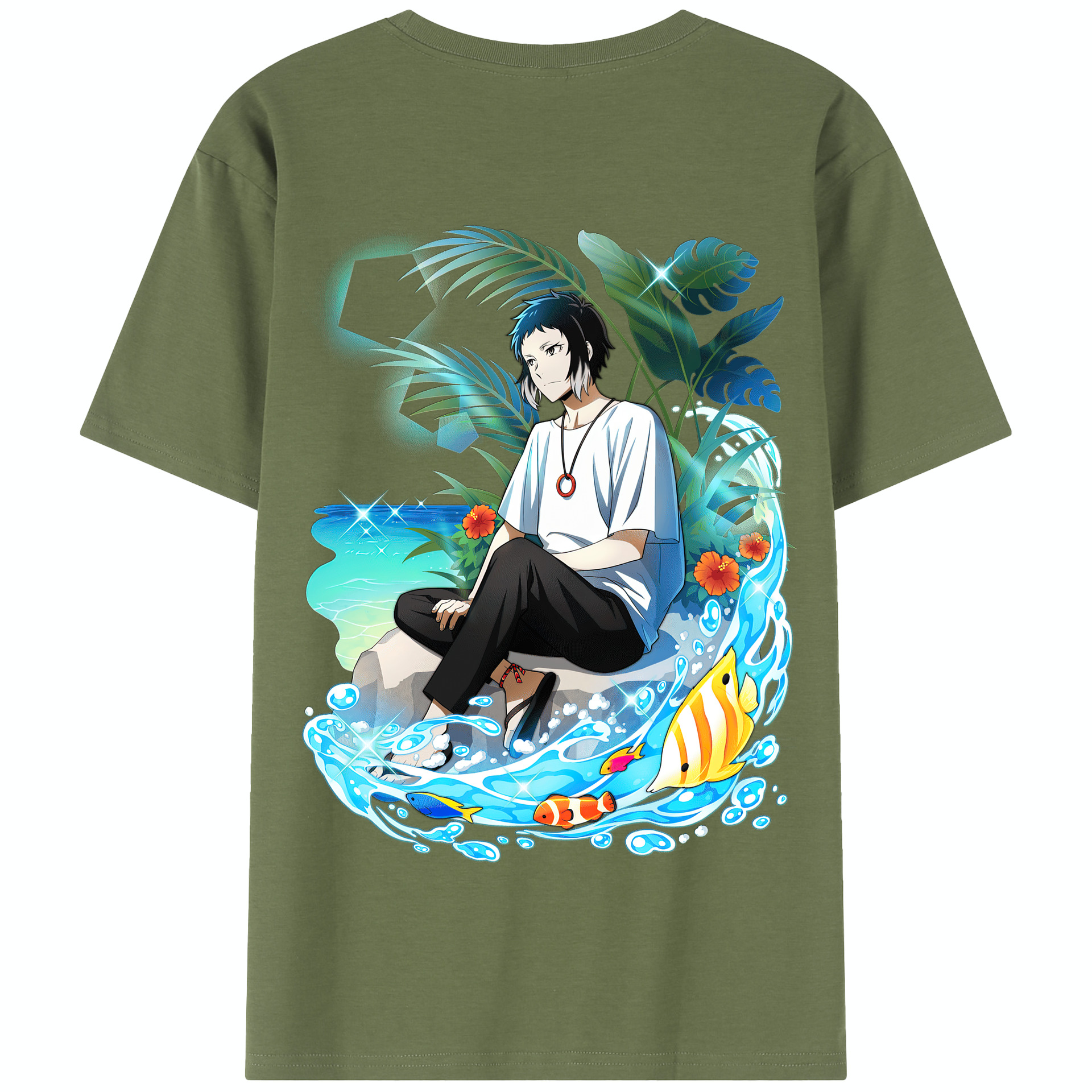 （画像用） 文豪ストレイドッグス Bungo Stray Dogs 綿100％半袖Tシャツ（背面プリント）